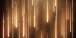 霓虹金色动画VJ背景与闪亮的粒子