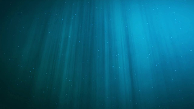 高质量的海浪动画从水下漂浮的浮游生物。光线照进来。伟大的流行海洋背景高清，高清晰度4k。