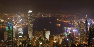 从山顶看香港的夜景