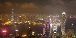 从山顶看香港的夜景