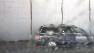洗车挡风玻璃视图视频素材模板下载
