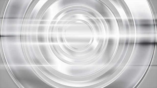 抽象的银色铬圆和闪亮的条纹视频动画