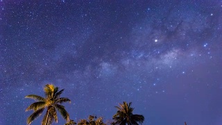 沙巴婆罗洲的银河时光流逝视频素材模板下载