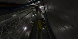 提升电梯内电梯井技术和工业概念画面