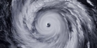 来自太空的飓风风暴龙卷风，卫星图像。