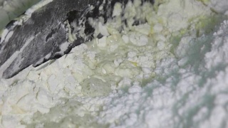 将水加入面粉，揉成面团，用于帕尔梅尼的制作视频素材模板下载