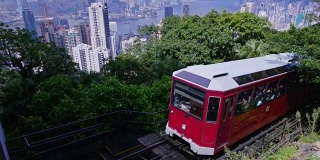 香港。山顶电车4 k