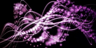 紫色粒子的旋转螺旋