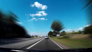 Dash Cam乡村道路良好天气驾驶POV快速运动，波兰欧洲视频素材模板下载