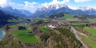 奥地利山路鸟瞰图