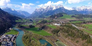 奥地利山路鸟瞰图