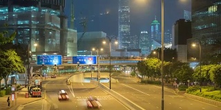 时光流逝香港夜灯