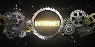 连接齿轮和制造关键字“INTERNET”