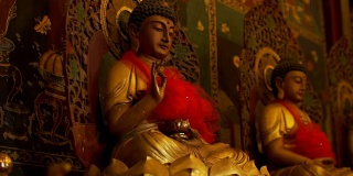 泰国大城府那空寺法南昌寺的中国佛像，世界遗产，公共场所，