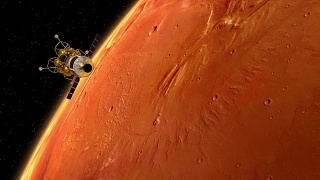 空间站与火星着陆器的脱离视频素材模板下载