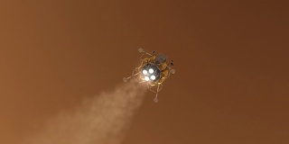 降落舱在火星上着陆