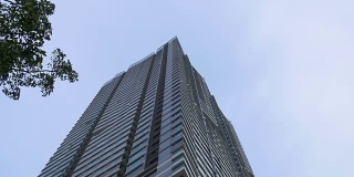 中国天时澳门城酒店大楼正面视野4k