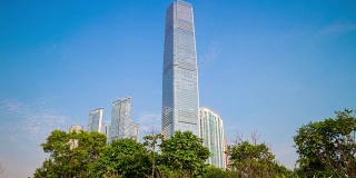 中国日香港九龙国际商务中心4k时间流逝