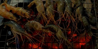 美味的烤鲜海鲜虾