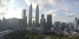 吉隆坡，双子塔和中央公园，时间流逝