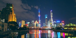 上海浦东之夜上海，浦东是中国最繁华的金融区，中国。