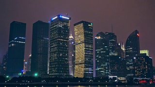 上海陆家嘴金融天际线，中国。视频素材模板下载
