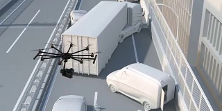 Octocopter用单反相机记录车祸