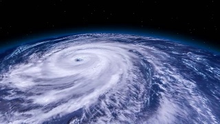 来自太空的飓风风暴龙卷风，卫星图像。变焦视频素材模板下载