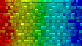彩色渐变立方体3D渲染可循环的动画视频素材模板下载