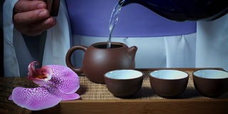 4k日式茶道，加热水