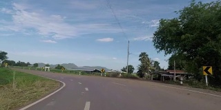 泰国，从华富里省到萨拉布里省的路上，车牌号，前置摄像头