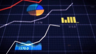 统计数据的概念。增长的财务图表和显示利润增长的图表。视频素材模板下载