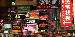 霓虹灯孟角，香港