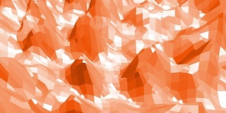 多边形马赛克背景与顶点，刺在卡通现代3D设计。摘要在时尚的低聚设计中，将橙色低聚曲面转化为数学可视化。橙色的低聚。