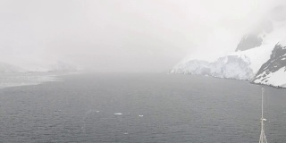 进入南极半岛勒梅尔海峡的船只
