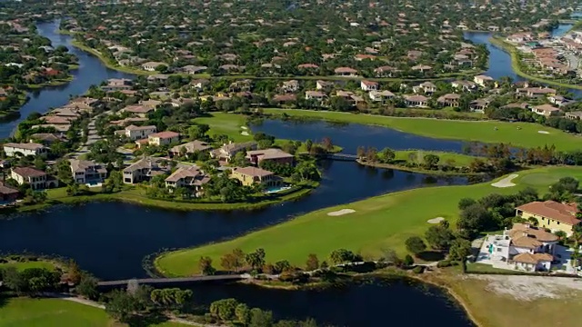Everglades附近房屋的鸟瞰图