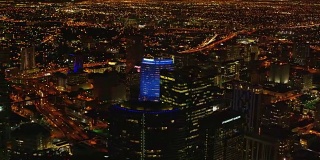 迈阿密市中心的空中夜景