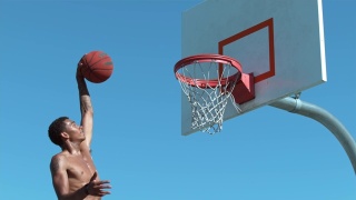 超级慢动作投篮篮球扣篮视频素材模板下载