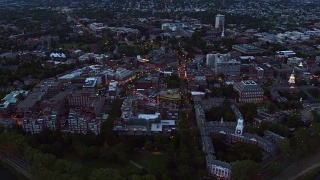 黄昏时哈佛大学的鸟瞰图视频素材模板下载