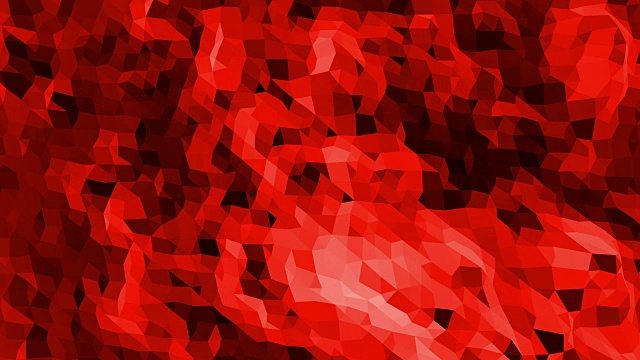 抽象的红色低聚表面作为魅力景观在时尚的低聚设计。多边形马赛克背景与顶点，尖刺。红色低聚背景波动。卡通现代3D设计
