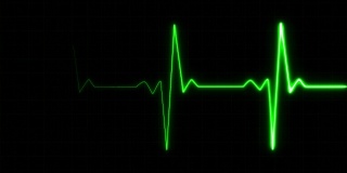 心跳的脉搏是绿色的