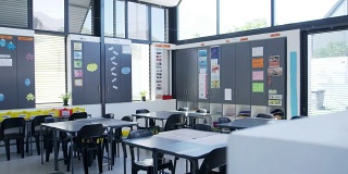 现代高中的空教室