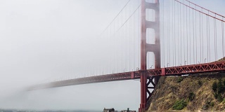 金门大桥与雾旧金山日时间推移近