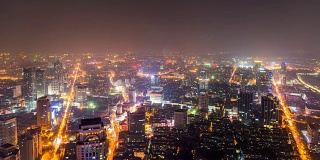 中国南京夜景的时间流逝