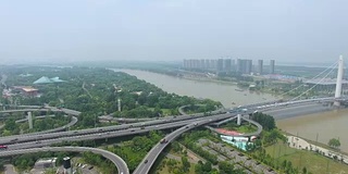 南京高速公路交叉口鸟瞰图，中国