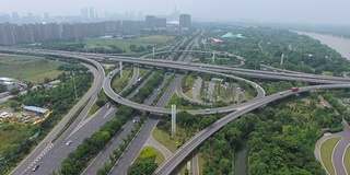 南京高速公路交叉口鸟瞰图，中国