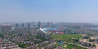 建筑鸟瞰图和南京，中国