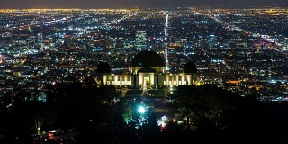 格里菲斯天文台的夜晚，洛杉矶，加利福尼亚