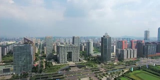 建筑鸟瞰图和南京，中国