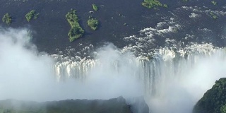 维多利亚瀑布。鸟瞰图。